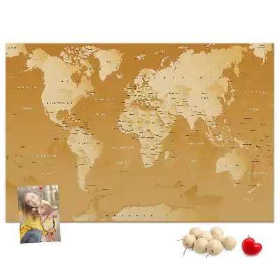 Kurk prikbord Planeet aarde wandkaart