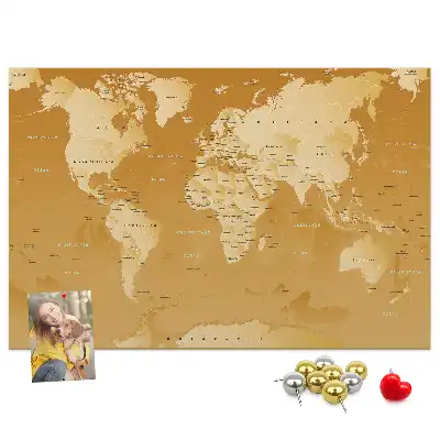 Kurk prikbord Planeet aarde wandkaart