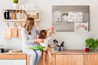 Memobord van kurk Opschrift "home" voor aan de muur