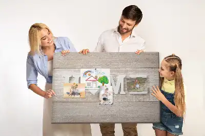 Memobord van kurk Opschrift "home" voor aan de muur