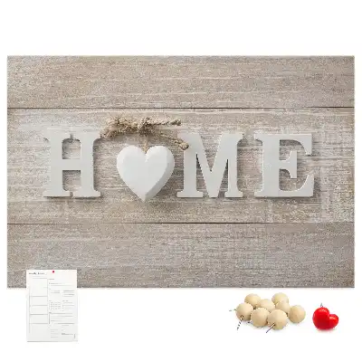 Memobord van kurk Opschrift "home" voor aan de muur