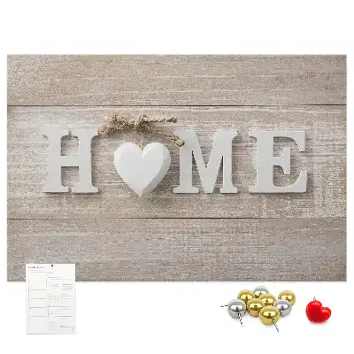 Memobord van kurk Opschrift "home" voor aan de muur