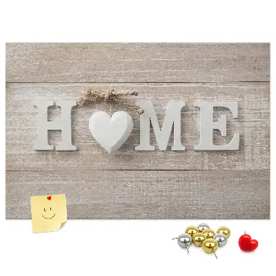 Memobord van kurk Opschrift "home" voor aan de muur