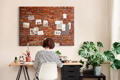 Kurk prikbord Oude bakstenen muur