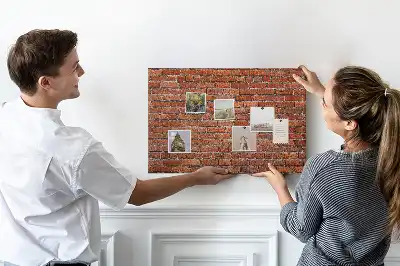 Kurk prikbord Oude bakstenen muur