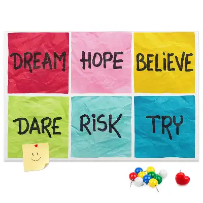 Memobord van kurk Motivatiebord