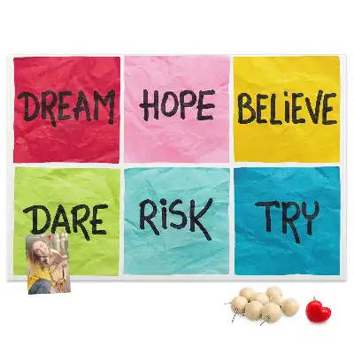 Memobord van kurk Motivatiebord