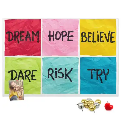 Memobord van kurk Motivatiebord