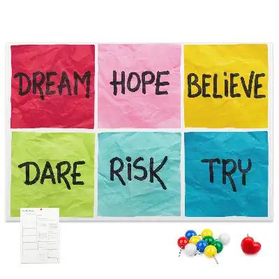 Memobord van kurk Motivatiebord