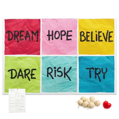 Memobord van kurk Motivatiebord