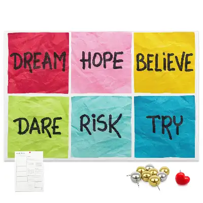 Memobord van kurk Motivatiebord