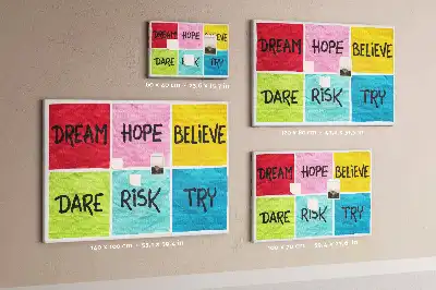Memobord van kurk Motivatiebord