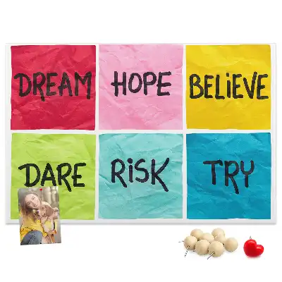 Memobord van kurk Motivatiebord