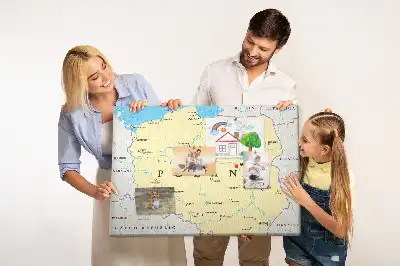 Kurk prikbord Politieke kaart van Polen