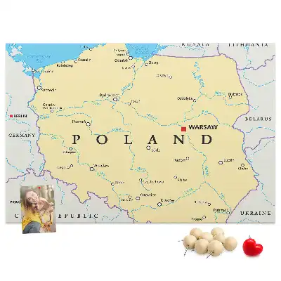 Kurk prikbord Politieke kaart van Polen