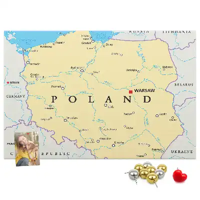 Kurk prikbord Politieke kaart van Polen
