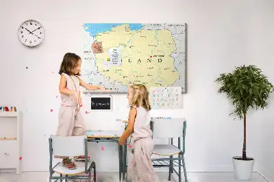 Kurk prikbord Politieke kaart van Polen