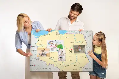 Kurk prikbord Politieke kaart van Polen