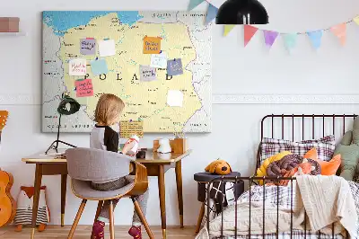 Kurk prikbord Politieke kaart van Polen