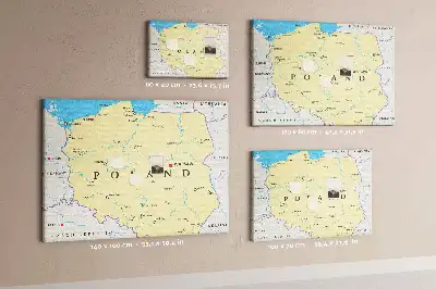 Kurk prikbord Politieke kaart van Polen