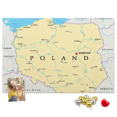 Kurk prikbord Politieke kaart van Polen