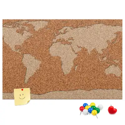 Kurk prikbord met kurkstructuur kaart