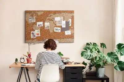 Kurk prikbord Kurkstructuur kaart