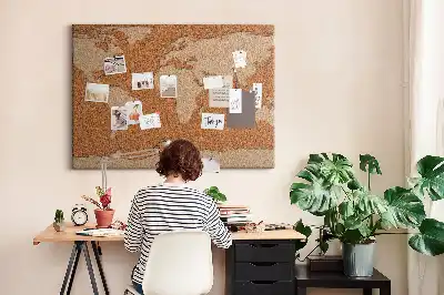 Kurk prikbord Kurkstructuur kaart