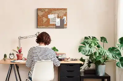 Kurk prikbord Kurkstructuur kaart