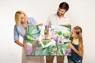 Memobord van kurk Natuur flamingo's