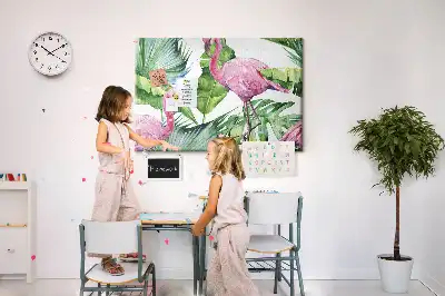 Memobord van kurk Natuur flamingo's