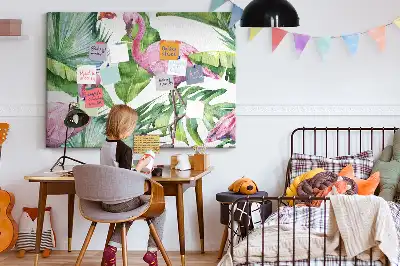 Memobord van kurk Natuur flamingo's