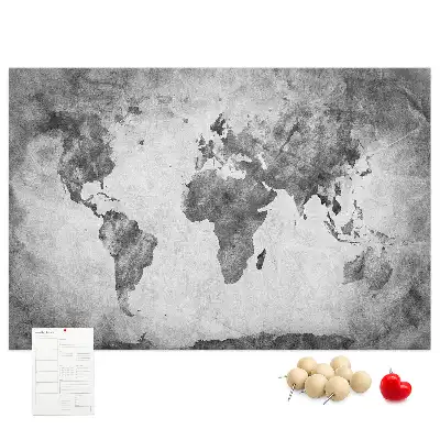 Memobord van kurk Atlas van de continenten