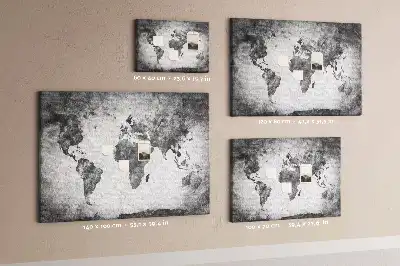 Memobord van kurk Atlas van de continenten