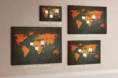 Kurk prikbord Grote wereldbolkaart