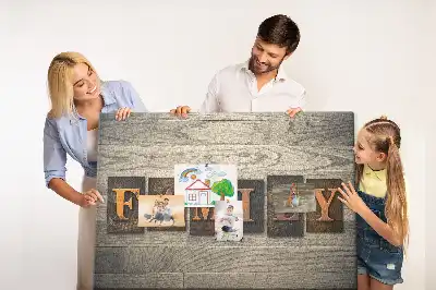 Memobord van kurk Familiespreuk voor aan de muur