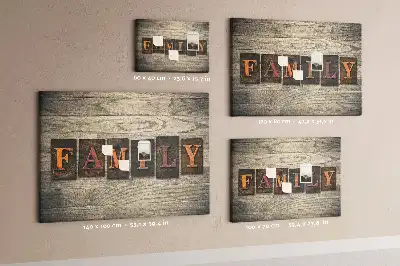 Memobord van kurk Familiespreuk voor aan de muur