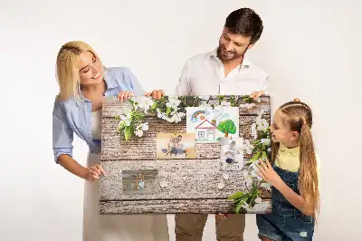 Kurk prikbord Bloemen op hout