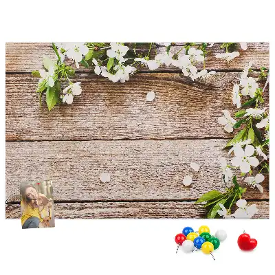 Kurk prikbord Bloemen op hout