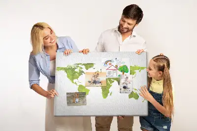 Kurk prikbord Aquarel wereldkaart