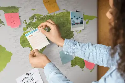 Kurk prikbord Aquarel wereldkaart
