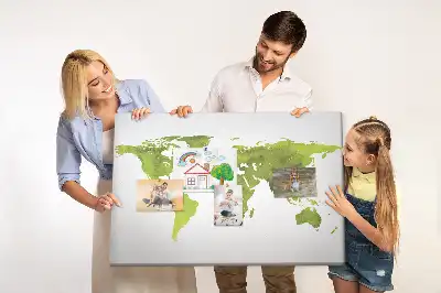 Kurk prikbord Aquarel wereldkaart