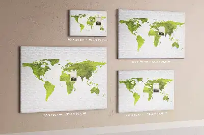 Kurk prikbord Aquarel wereldkaart