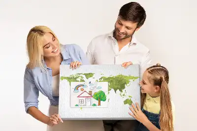 Kurk prikbord Aquarel wereldkaart