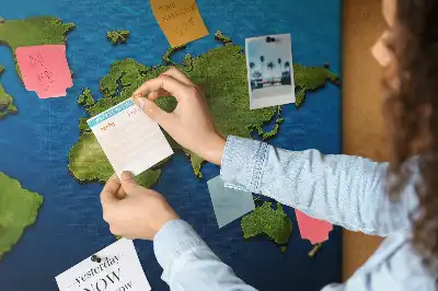 Memobord van kurk Contouren van landen ter wereld