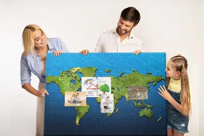 Memobord van kurk Contouren van landen ter wereld