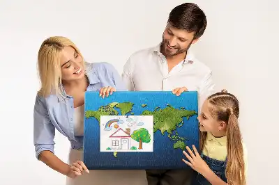 Memobord van kurk Contouren van landen ter wereld