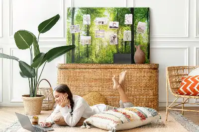 Memobord van kurk Natuur bos bomen