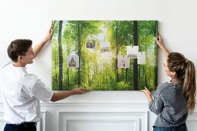 Memobord van kurk Natuur bos bomen