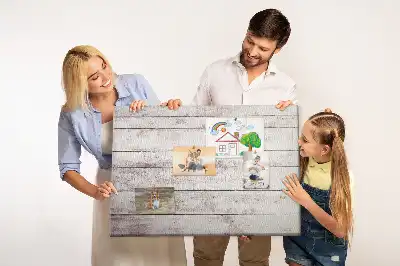 Memobord van kurk Houten plankenpatroon